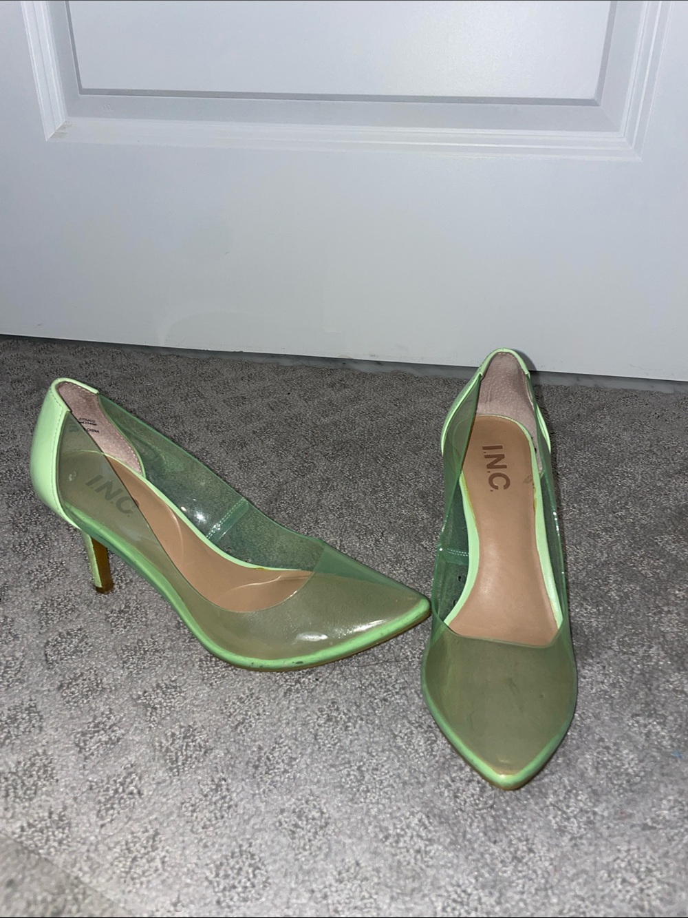 INC International Concepts Mint Green Pointed-Toe Pumps